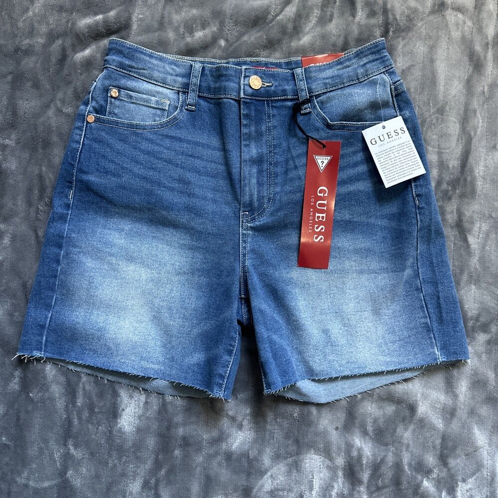 GUESS Emma 80s Denim Shorts Sz 27 [A025]